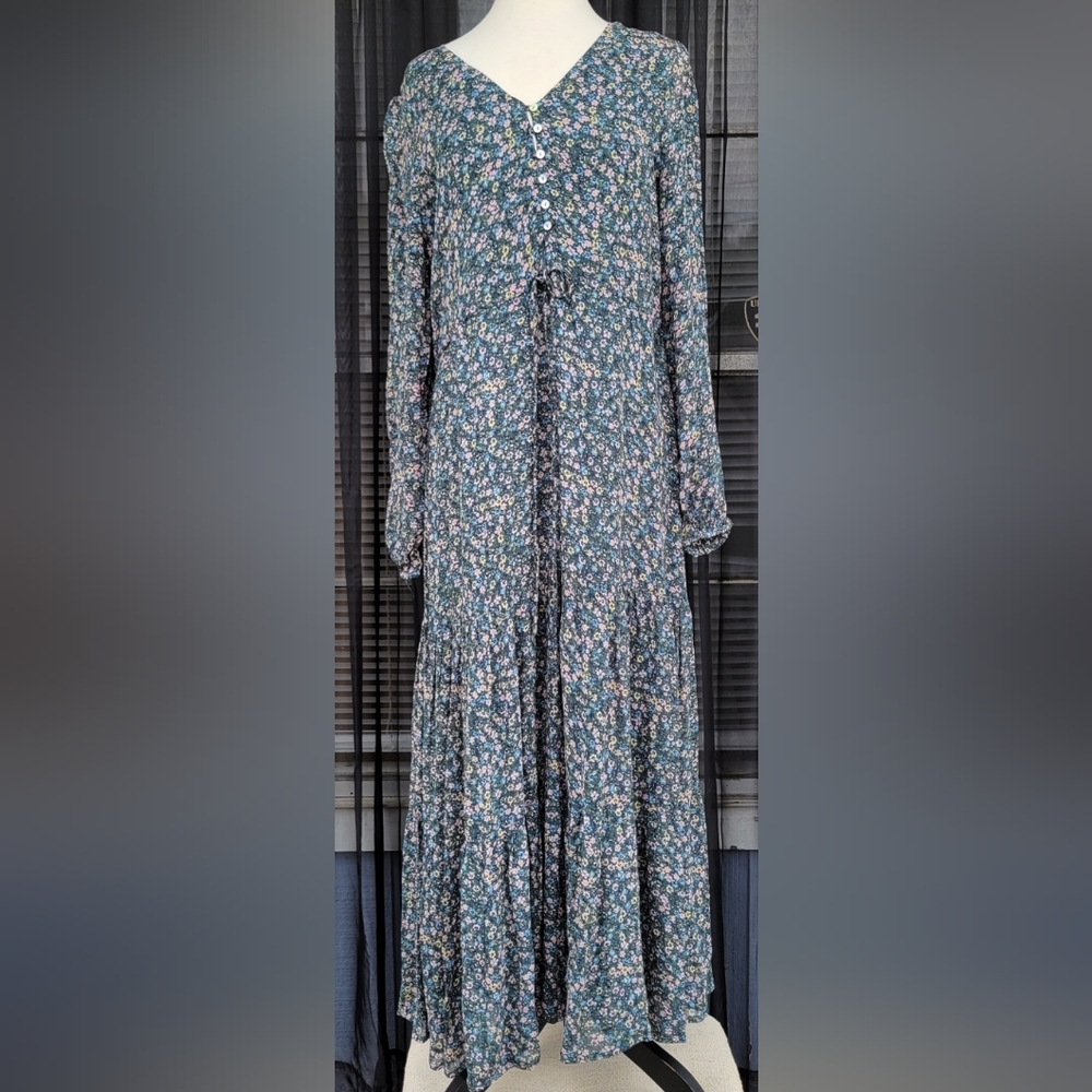 Nwt Mango long sleeve long dress